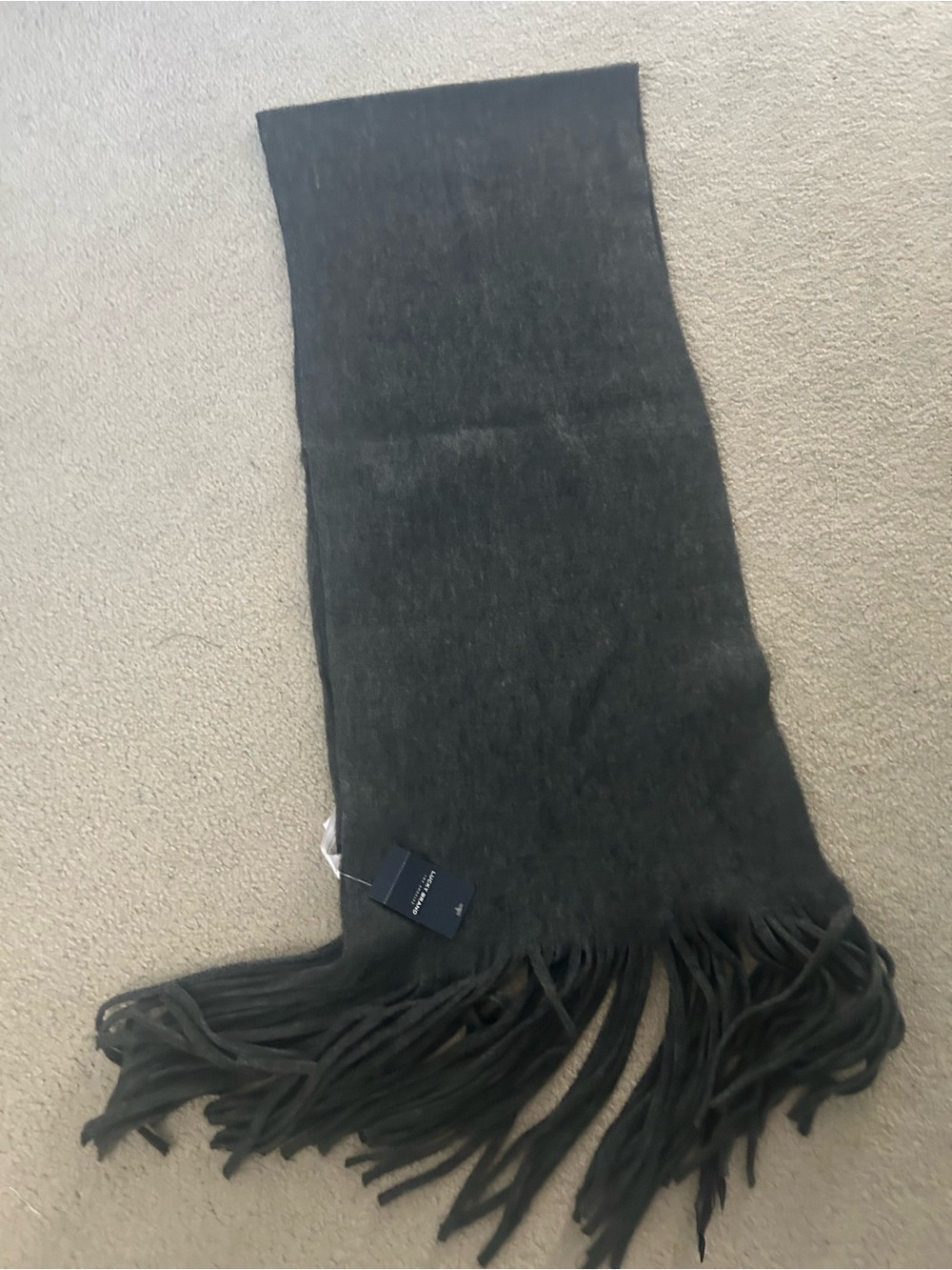Lucky Brand Dark Gray Fringe Scarf